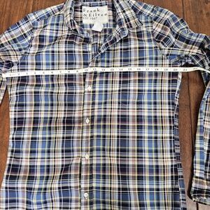 Frank & Eileen Men's Blue Yellow Multi Plaid Button-Down Shirt